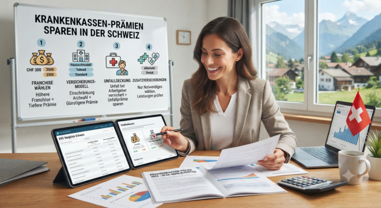Krankenkassenprämien sparen in der Schweiz
